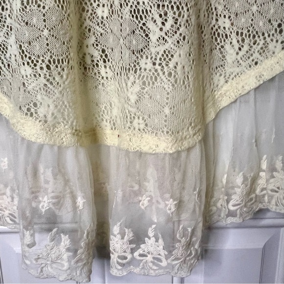 Anthropologie A’Reve Cottagecore Fairycore Ethereal Neutral Gauzy Lace Cardigan - Picture 10 of 14